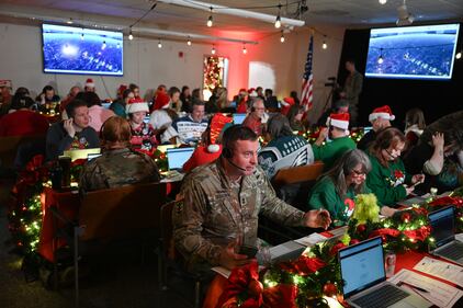 NORAD volunteers tracking Santa